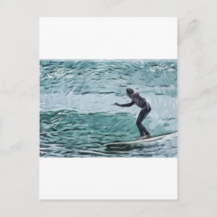 Surfer Postkarte