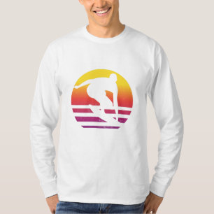 Surfer Retro Surfen Sonnenuntergang T-Shirt