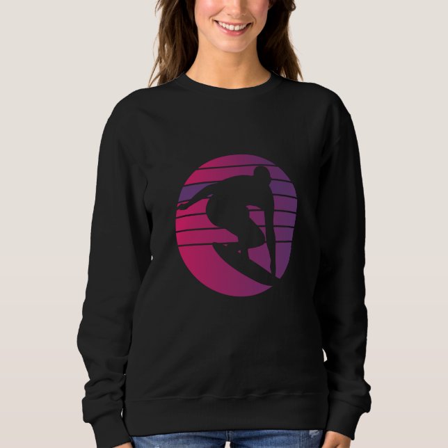 Surfer Retro Surfing Sunset Sweatshirt (Vorderseite)