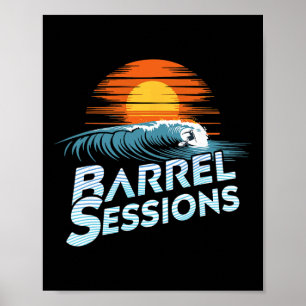 Surfer Rrel Welle Tubing Westküste Socal Norcal Su Poster