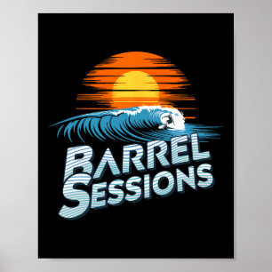 Surfer Rrel Welle Tubing Westküste Socal Norcal Su Poster
