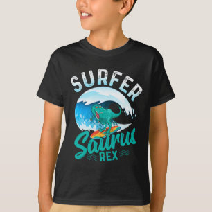 Surfer Saurus Rex Surfen Dinosaur Surf Dino Surfe T-Shirt