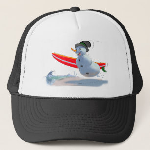 Surfer-Schneemann Truckerkappe