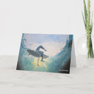 Surfer-Silhouette-Karte Karte