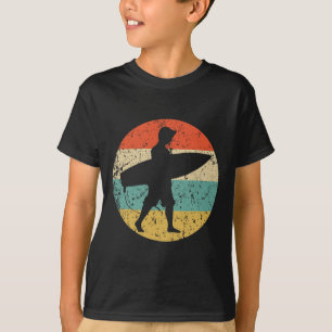Surfer-Silhouette Retro-Surfen T-Shirt