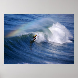 Surfer Sous Une Impression Arc En Ciel