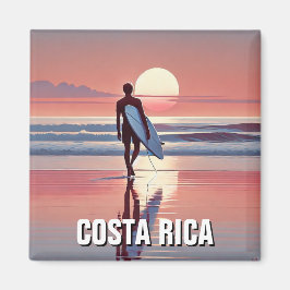 Surfer Sunset Costa Rica Magnet