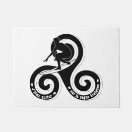 Surfer sur la vague breton (Version homme) Fußmatte