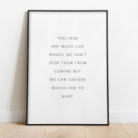 Surfer sur les vagues - poster de citations inspir