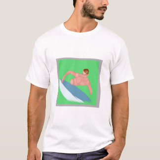 Surfer sur un t-shirt à vague