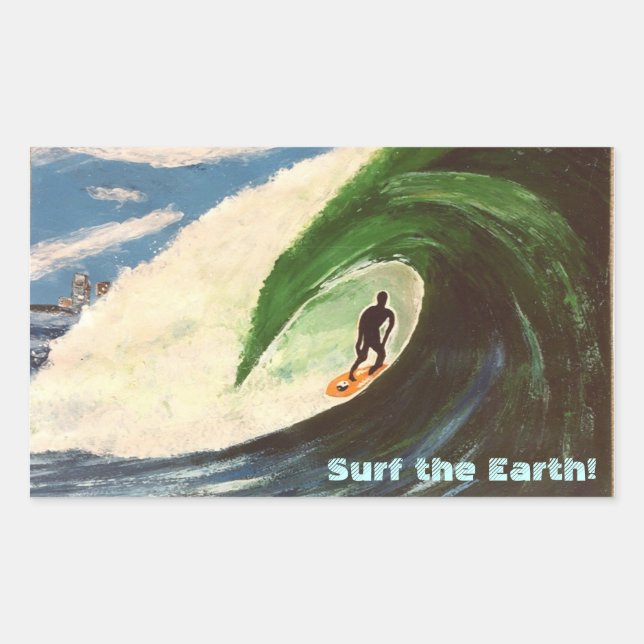 Surfer Surf Hawaii Aufkleber Art (Vorderseite)