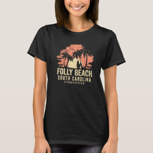 Surfer Surfbrett Folly Beach Surfboarder Surfen T-Shirt