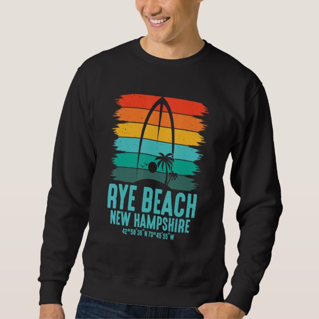 Surfer Surfbrett Rye Beach Surfer Surfing Sweatshirt (Vorderseite)