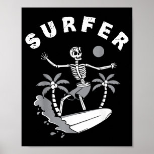 Surfer Surfbrett Sprüche Surfen Surfing Poster