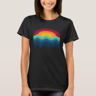 Surfer Surfbrett Sunset Surf Wakeboard Wav T-Shirt