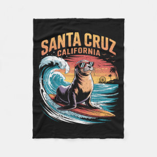 Surfer Surfen 70er 80er Santa Cruz Kalifornien Ret Fleecedecke