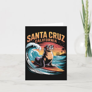 Surfer Surfen 70er 80er Santa Cruz Kalifornien Ret Karte