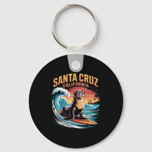 Surfer Surfen 70er 80er Santa Cruz Kalifornien Ret Schlüsselanhänger