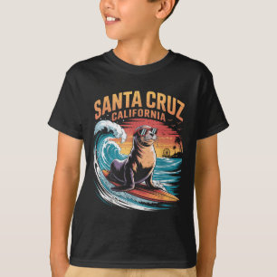 Surfer Surfen 70er 80er Santa Cruz Kalifornien Ret T-Shirt