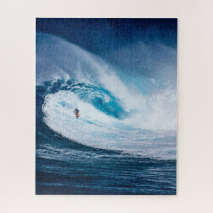 Surfer Surfen Big Ocean Wave