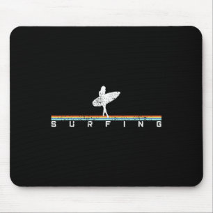 Surfer Surft Surfbrett Vintage Retro Stil Mousepad