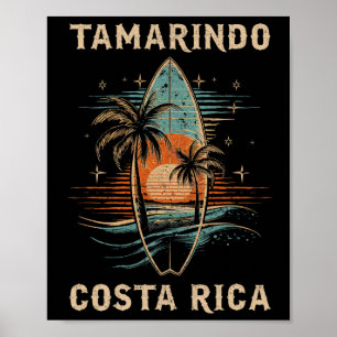 Surfer Tamarindo Costa Rica Surfbrett Surfen Poster