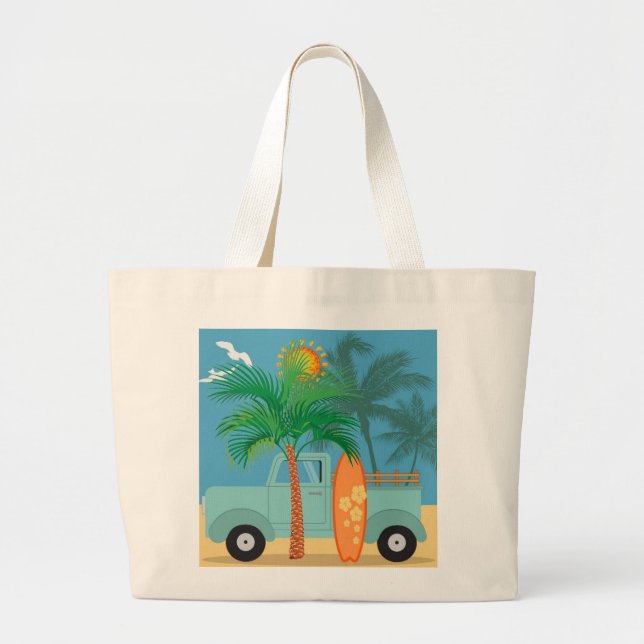 Surfer Tote Bag Jumbo Stoffbeutel (Vorne)