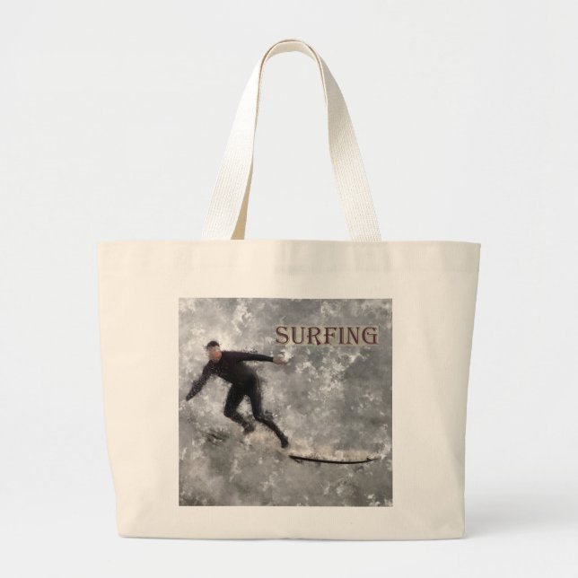 Surfer Tote Bag Jumbo Stoffbeutel (Vorne)