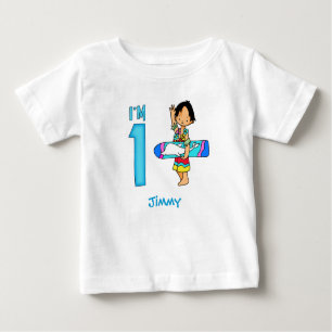 Surfer Typ 1. Geburtstag Baby T - Shirt