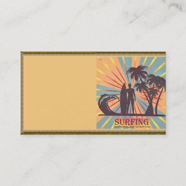 Surfer Typ Business Card Visitenkarte (Vorderseite)