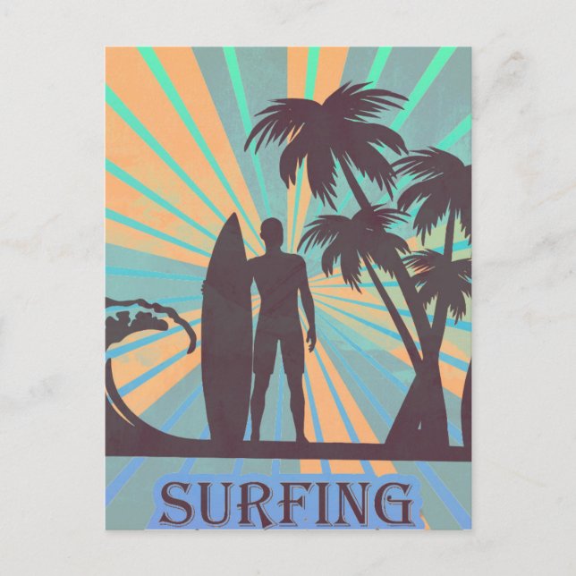 Surfer Typ Postkarte (Vorderseite)