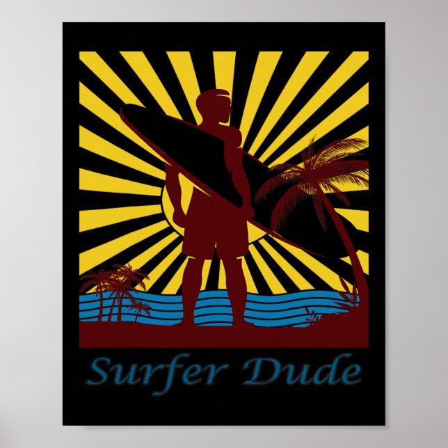 Surfer-Typ, Surfen  Poster (Vorne)