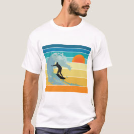 Surfer Typ Vintag Sunset T-Shirt
