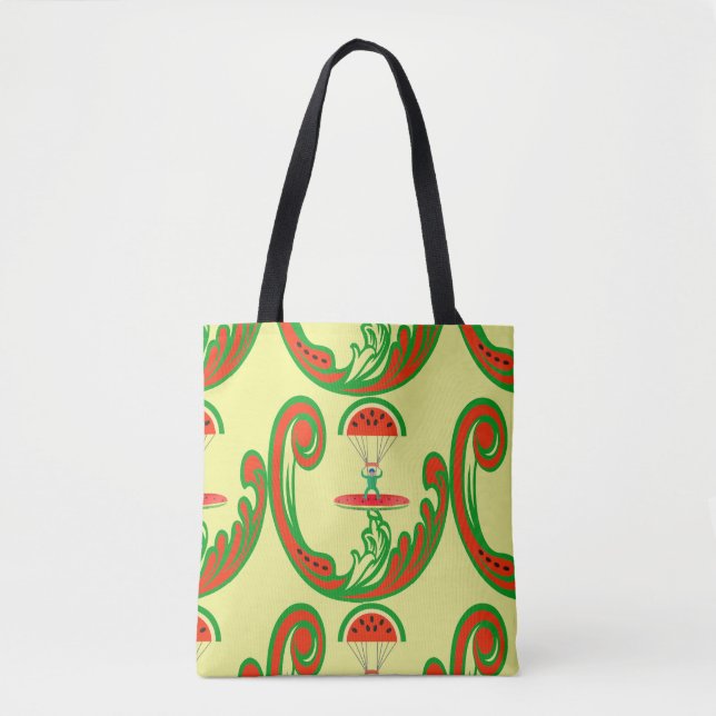 Surfer und Skydiver in Melon Water Tasche (Vorderseite)