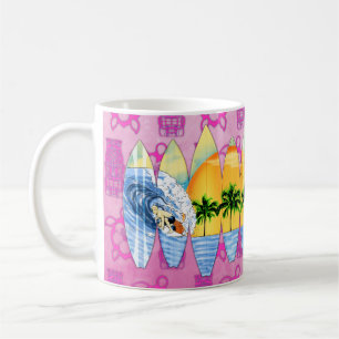 Surfer und Surfbretter Kaffeetasse