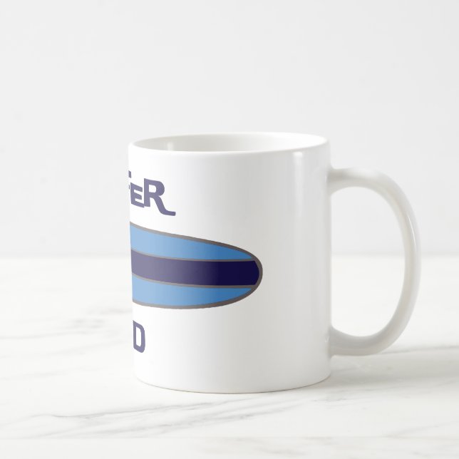 Surfer-Vater-Blau Kaffeetasse (Rechts)