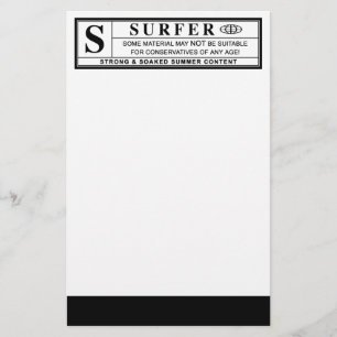 Surfer-Warnzeichen Briefpapier