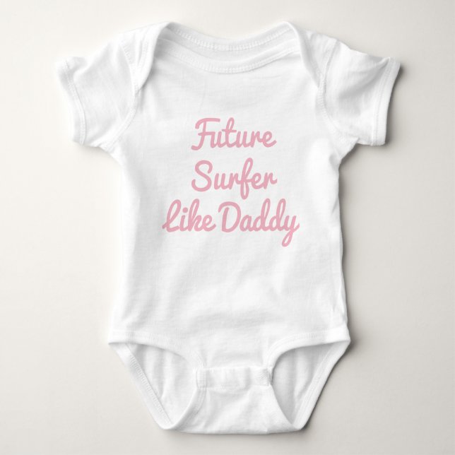 Surfer wie Daddy Baby Bodysuit Strampler (Vorderseite)