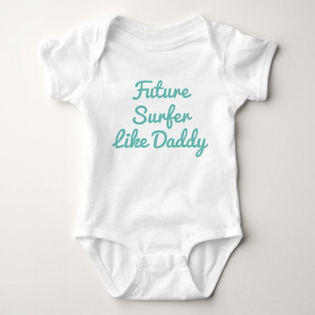 Surfer wie Daddy Baby Bodysuit Strampler (Vorderseite)
