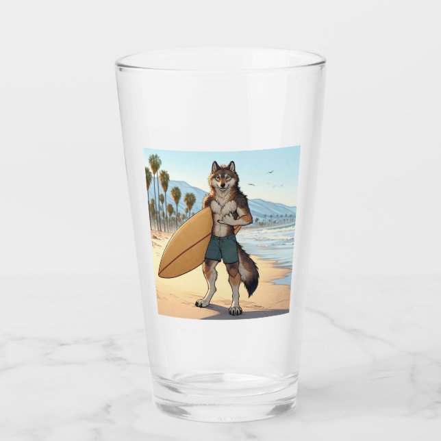 Surfer Wolf  Glas (Vorderseite)