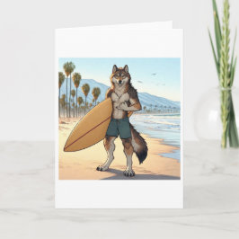 Surfer Wolf Karte