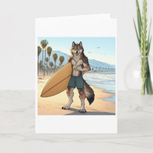 Surfer Wolf Karte