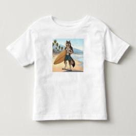 Surfer Wolf Kleinkind T-shirt