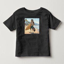 Surfer Wolf Kleinkind T-shirt