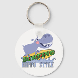 SurferHippopotamus Schlüsselanhänger