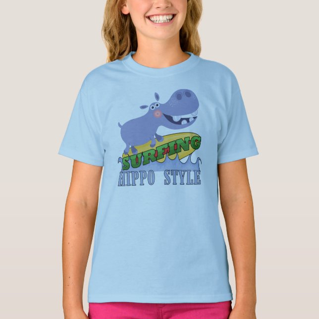 SurferHippopotamus T-Shirt (Vorderseite)