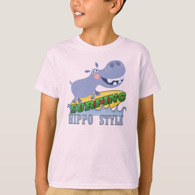 SurferHippopotamus T-Shirt (Vorderseite)