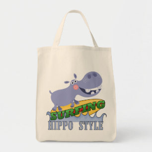 SurferHippopotamus Tragetasche