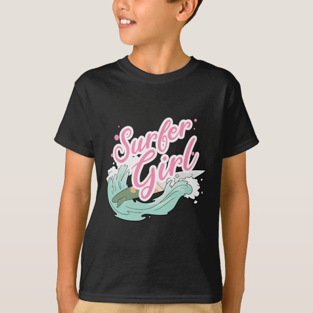 Surferin surft  T-Shirt (Vorderseite)