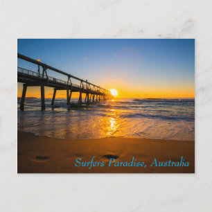 Surfers Paradise Jetty bei Sonnenaufgang Postkarte